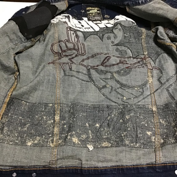Dexter's Laboratory x deKryptic Cartoon Network Sequin Distressed Denim Jacket L - Picture 7 of 12
